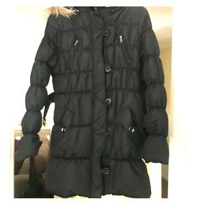 Winter coat, XL, Rue 21, Black with zipped hood